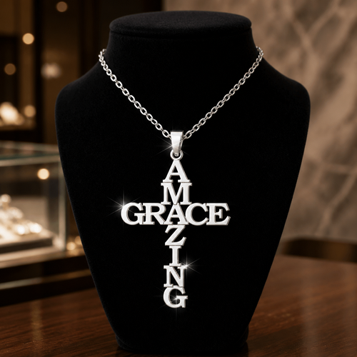 Amazing Grace Silver Necklace