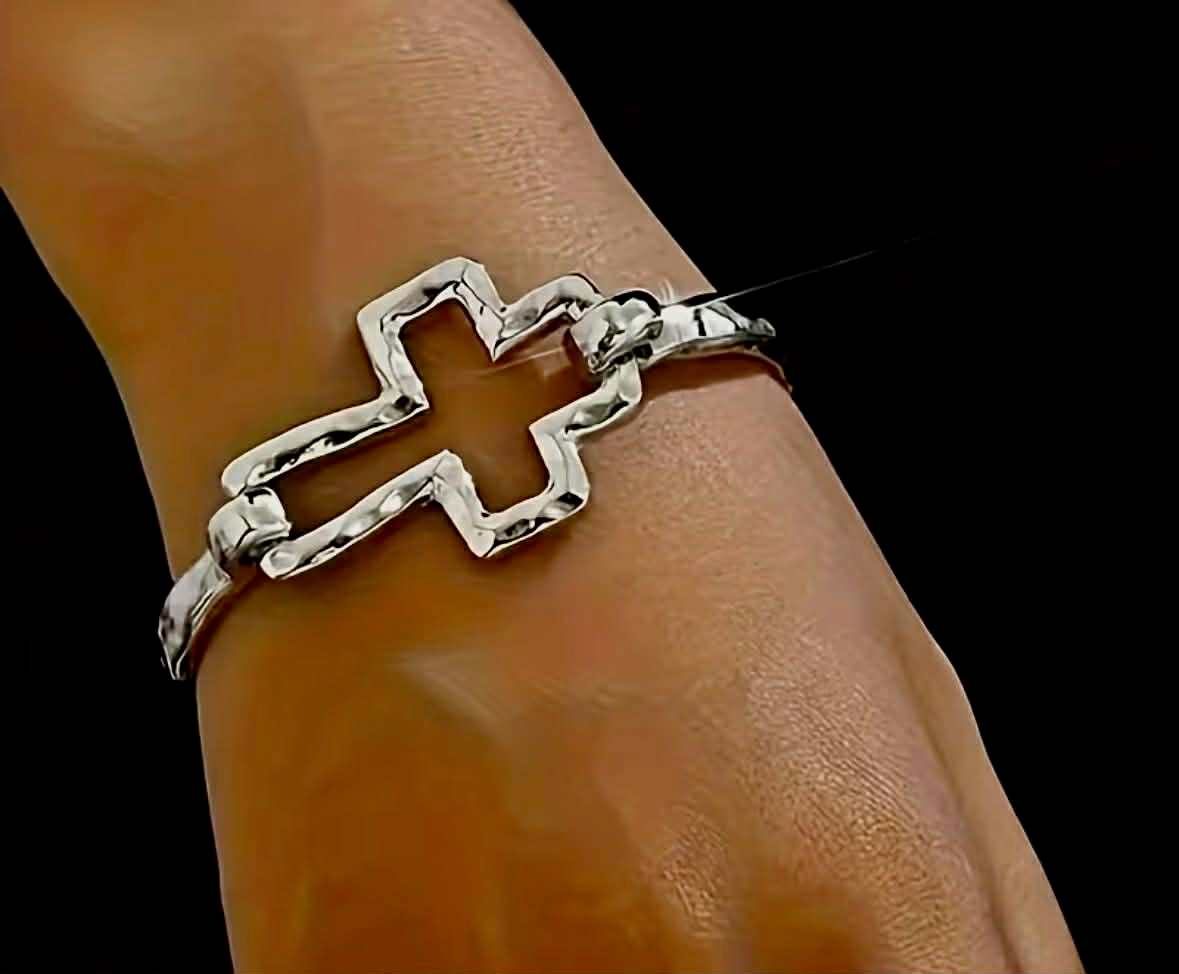 Silver Cross Bracelet